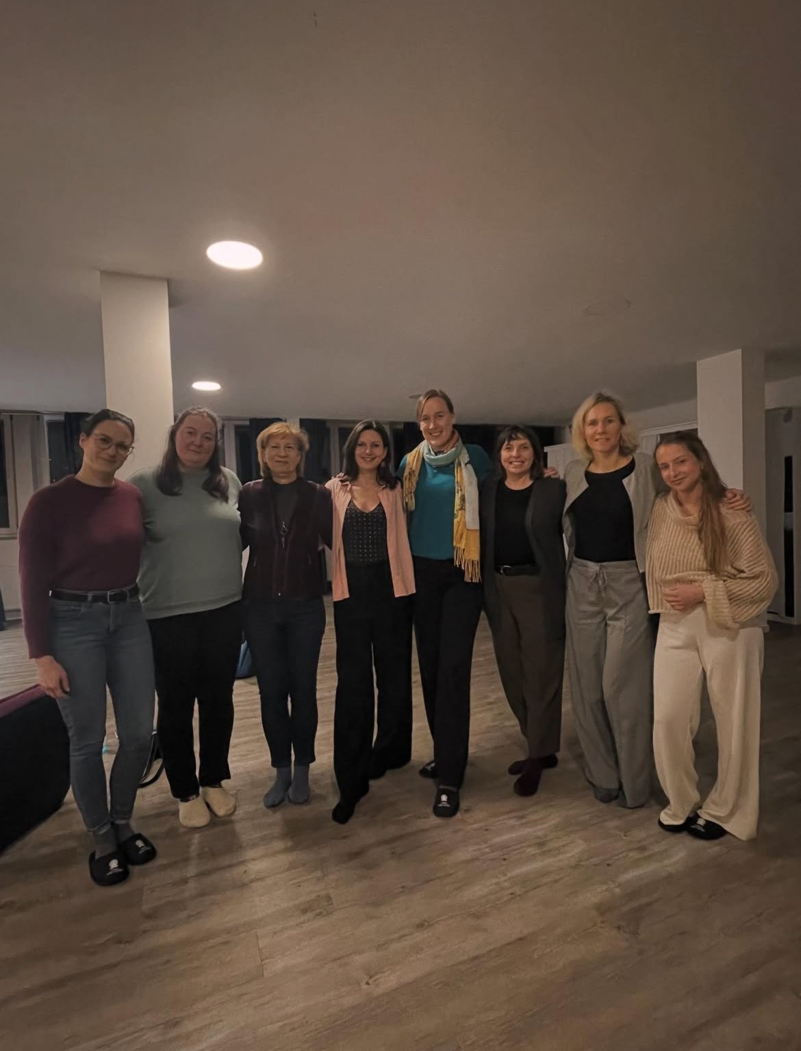 Participants after a business strategy workshop at Višja Vibracija, Ljubljana